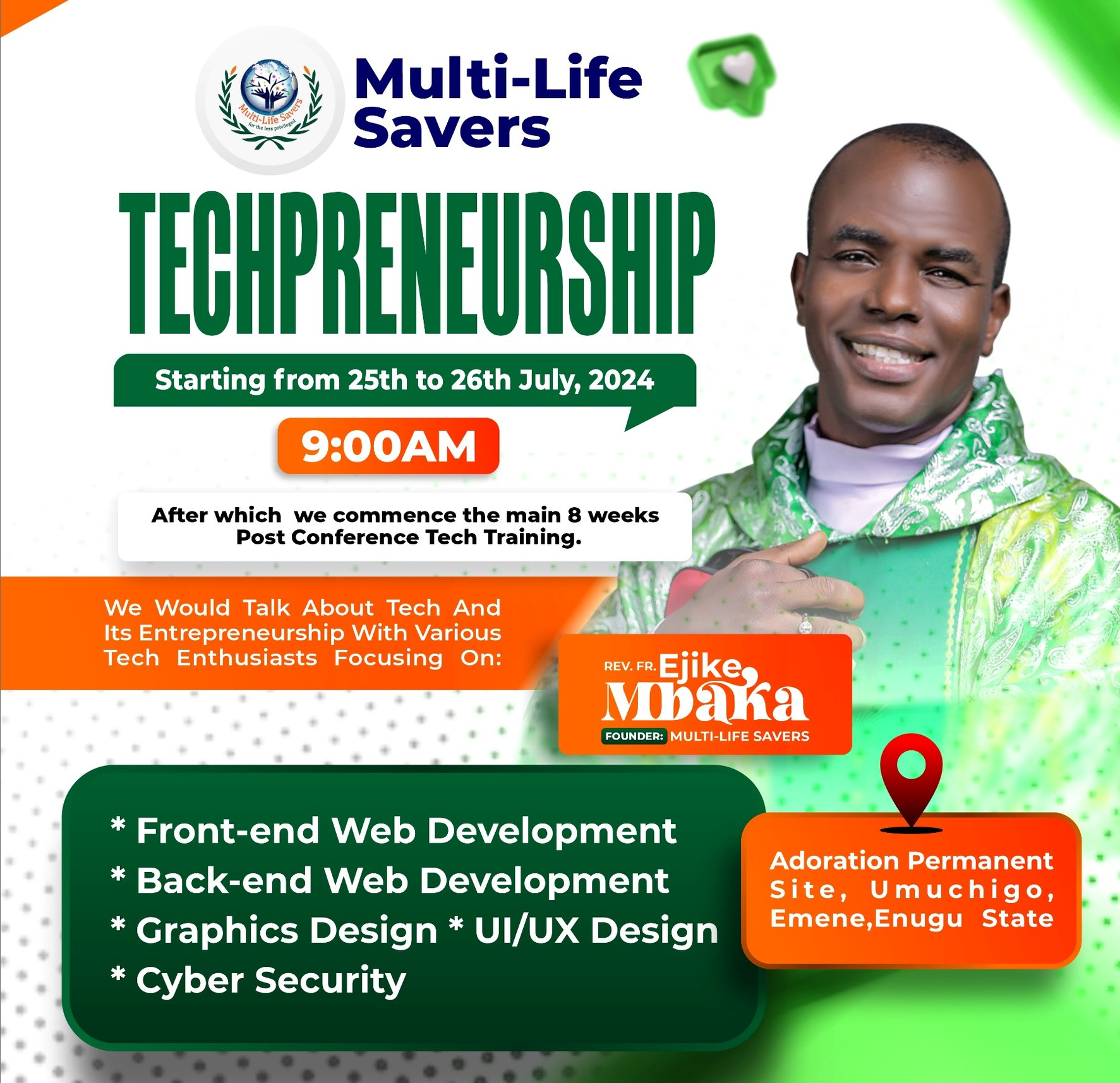 Multi Life savers NGO presents a massive 2-day Tech-Entrepreneurship Conference for Nigerian Youths.