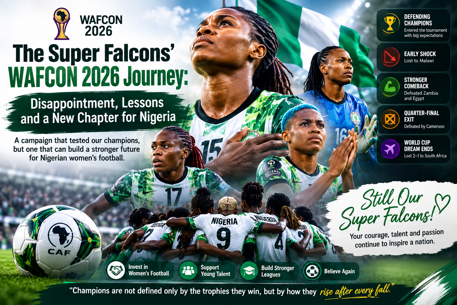 WAFCON 2026: The Super Falcons’ Journey, Disappointment, and a New Chapter for Nigeria