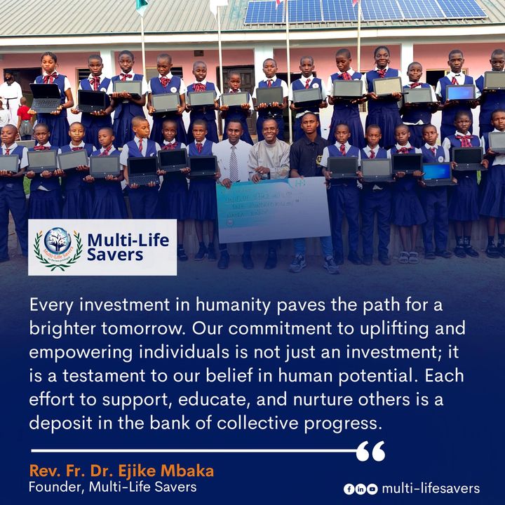 Every investment in humanity paves the path for a brighter tomorrow.